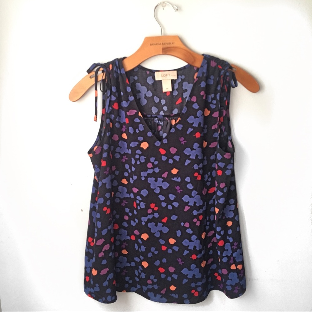 Sleeveless Print Blouse