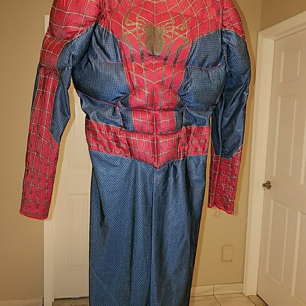 Boys Halloween costume Light up Spiderman sz8-10