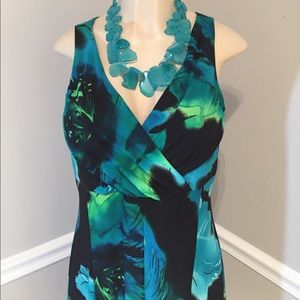 Sleeveless Wrap Front Bodice Dress