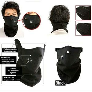 Winter warm neoprene ski half face mask