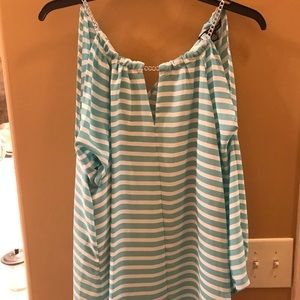Long sleeve chevron top