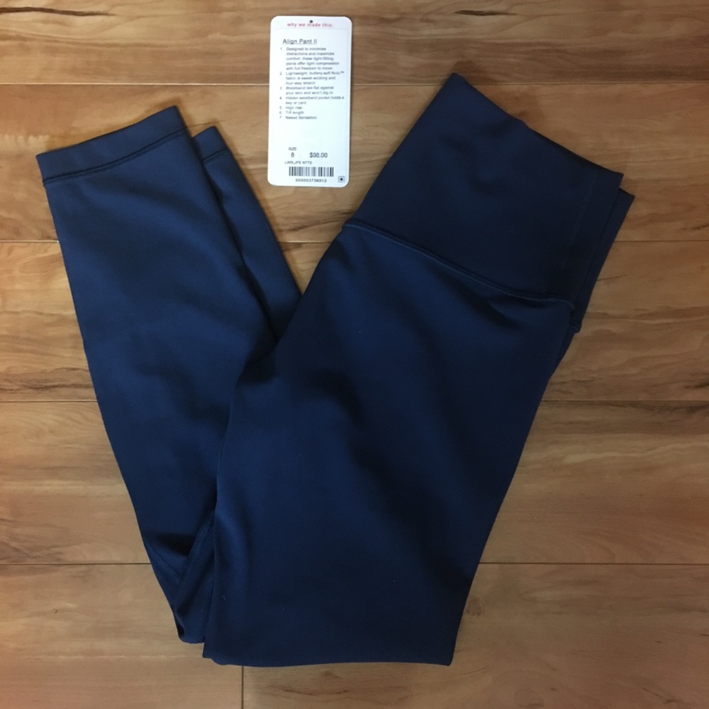 Lululemon Align Pant ll Size 8 Color is blue