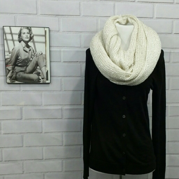 H&M Accessories - $5/25 H & M cream and Sequin Infinity Scarf