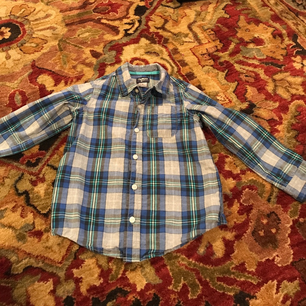 Plaid button down shirt