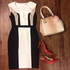 Calvin Klein Art Deco Bodycon Dress