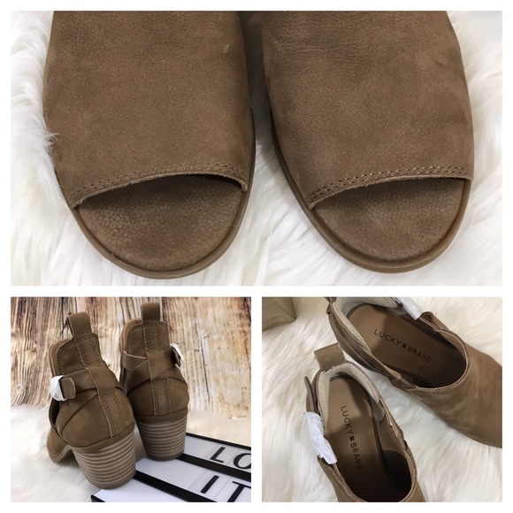 Lucky Brand Banu peep toe ankle Bootie NWB 6.5m - Picture 5 of 5