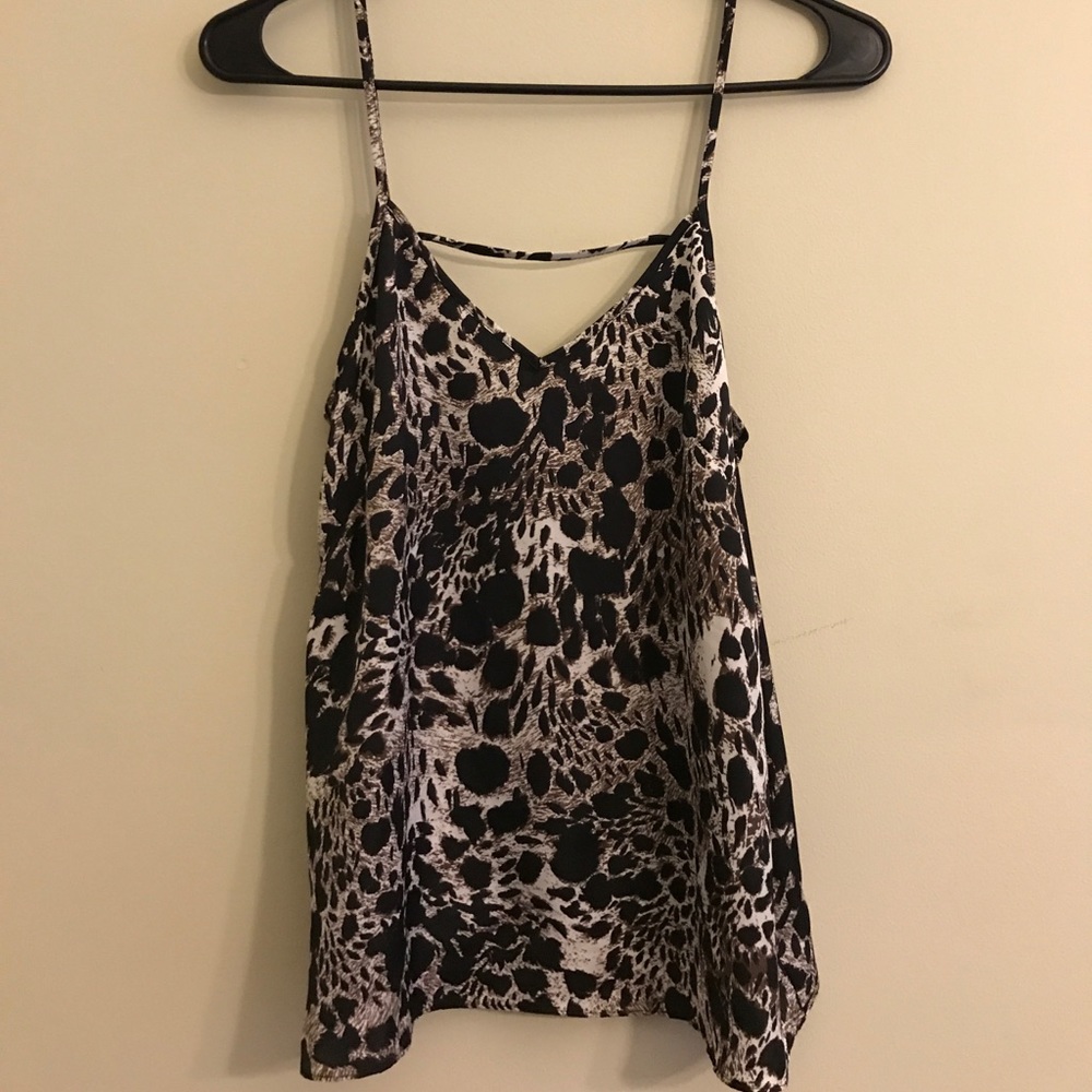 H&M silky leopard top