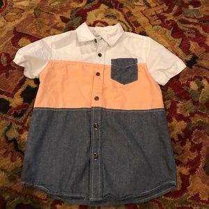 Button down 3 color shirt