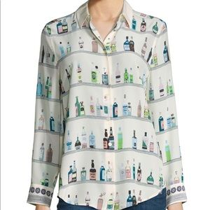 Equipment Essential Bottle Print Blouse