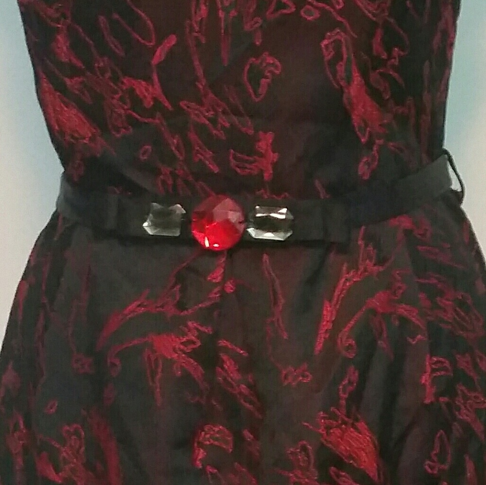 Cocktail Dress with Matching Belt - Picture 2 of 2