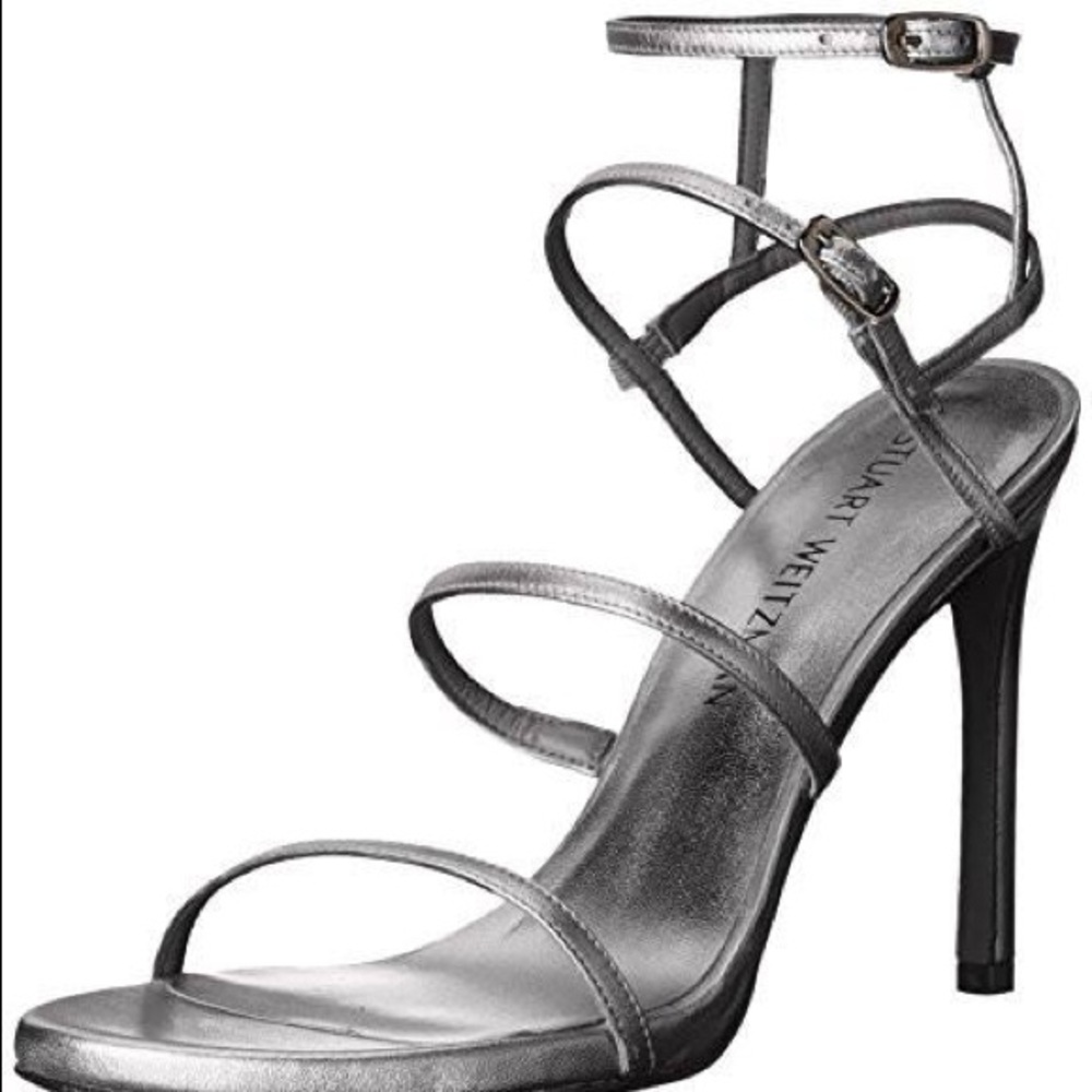 Stuart Weitzman Courtesan Dress Sandal, Pewter