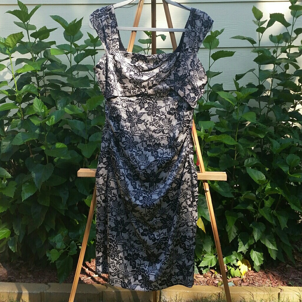 NWT Floral and Lace Print Cocktail Dress