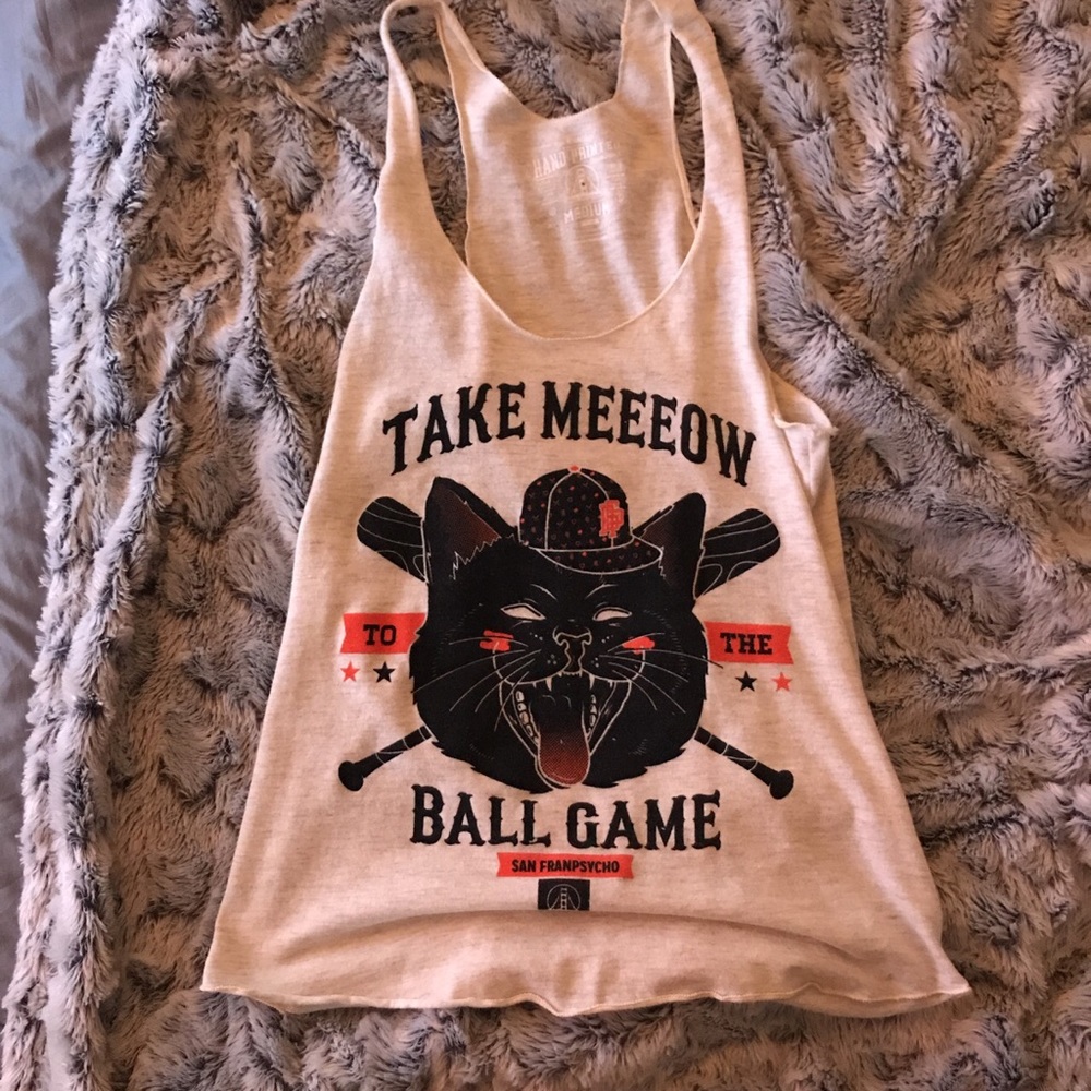 San Fran psycho tank hand printed