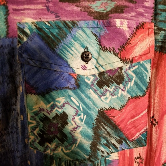 16# Multicolored Western plains trading shirt - Picture 2 of 3