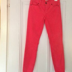 Women's J Crew Toothpick Mellon Corduroy pants