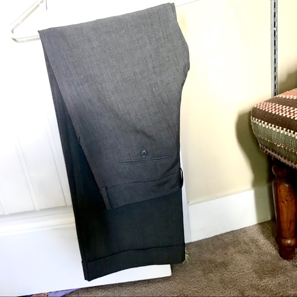 New York and Company Cuffed Flare Gray Work Pants - Picture 3 of 8