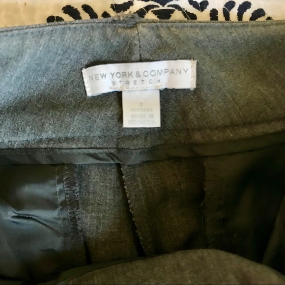 New York and Company Cuffed Flare Gray Work Pants - Picture 5 of 8