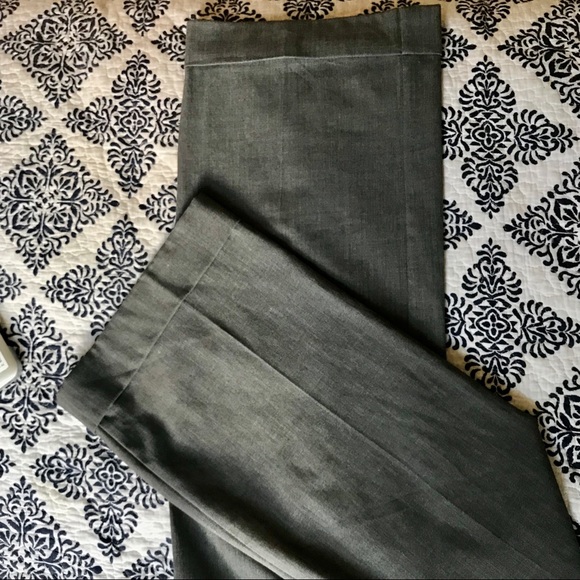 New York and Company Cuffed Flare Gray Work Pants - Picture 7 of 8