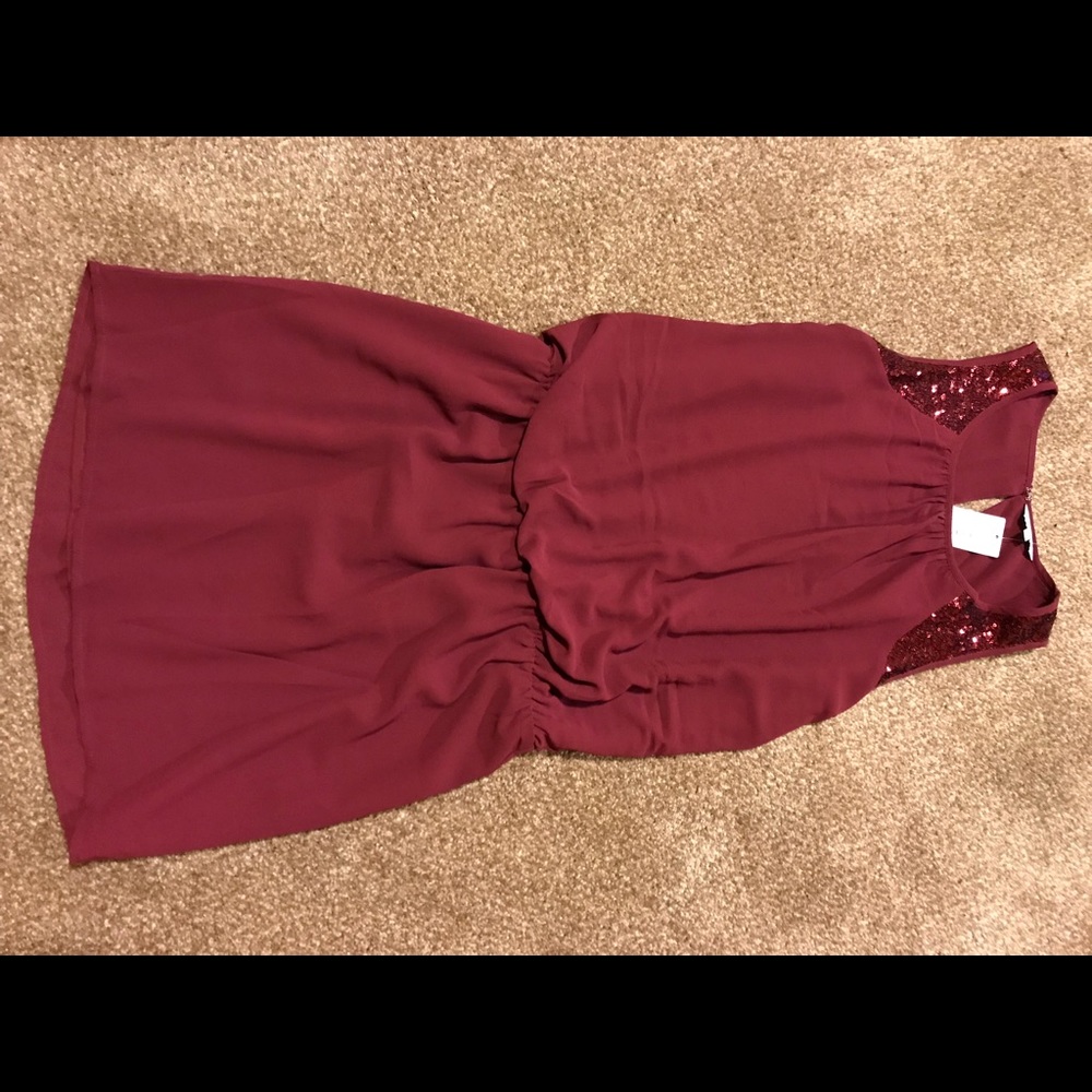 Maroon cocktail dress