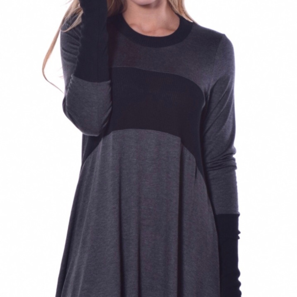 🆕 🇺🇸Two Tone (Black & Gray) Tunic