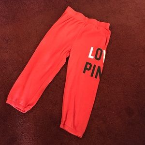 VS Pink sweat pant capris