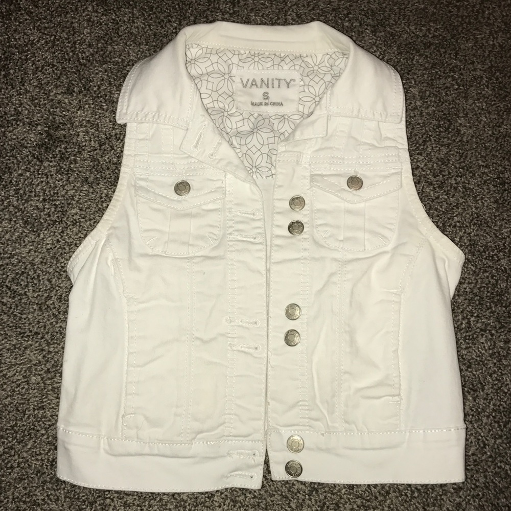 White Jean Vest