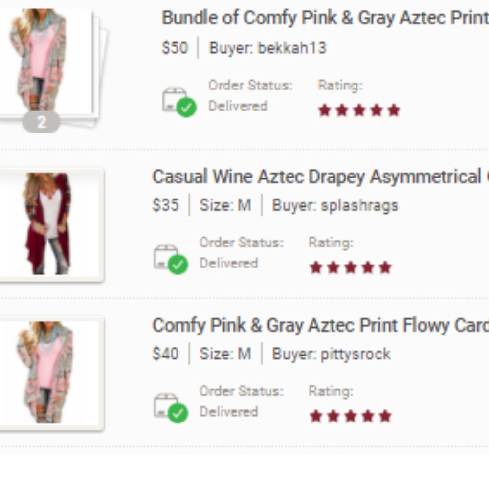 FINAL PRICE 5-Star Rated  Aztec Print Cardigan - Picture 4 of 4