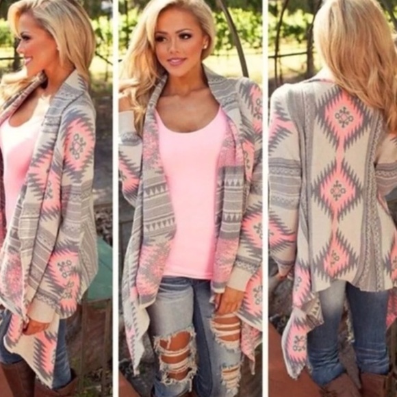 FINAL PRICE 5-Star Rated  Aztec Print Cardigan - Picture 2 of 4