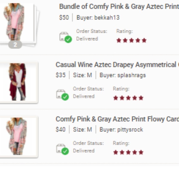 FINAL PRICE 5-Star Rated  Aztec Print Cardigan - Picture 4 of 4