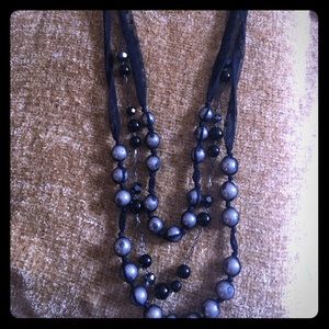 Black necklace lace detail