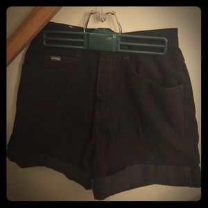 Black high waisted shorts