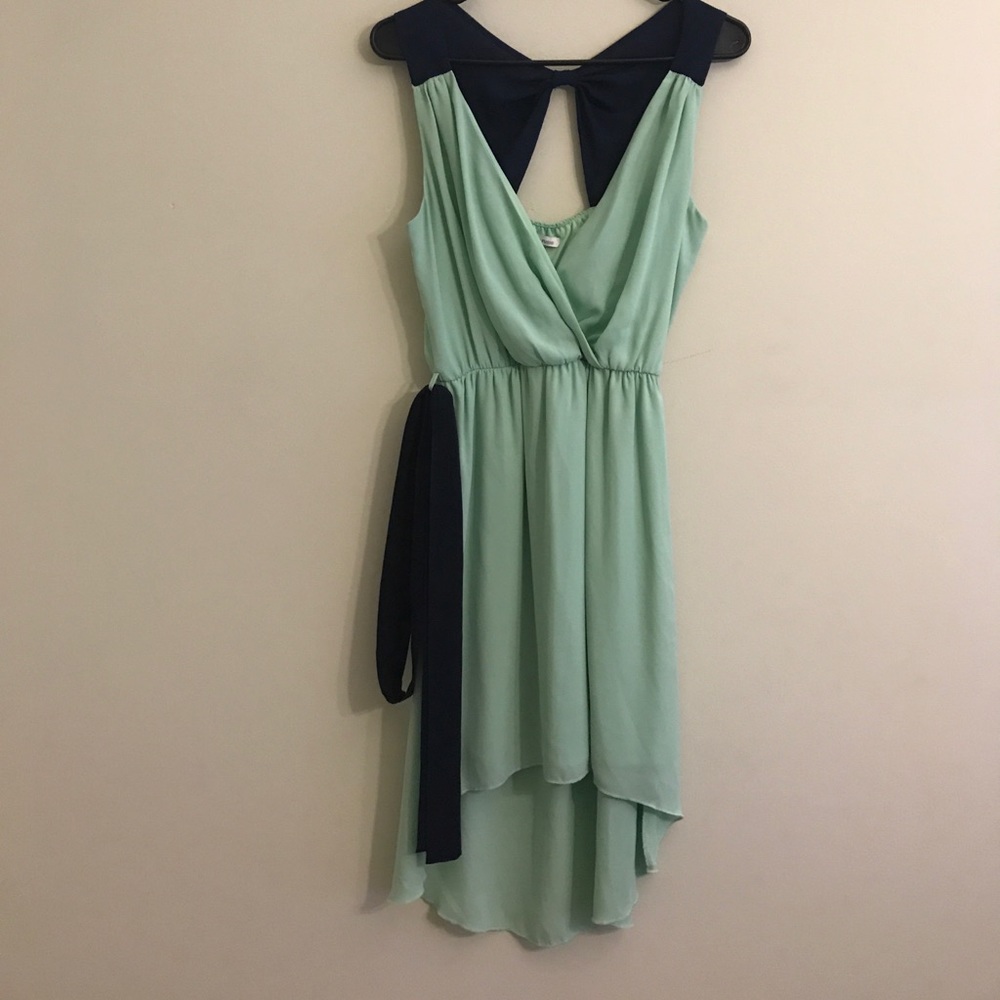 Charlotte Russe mint and navy cocktail dress
