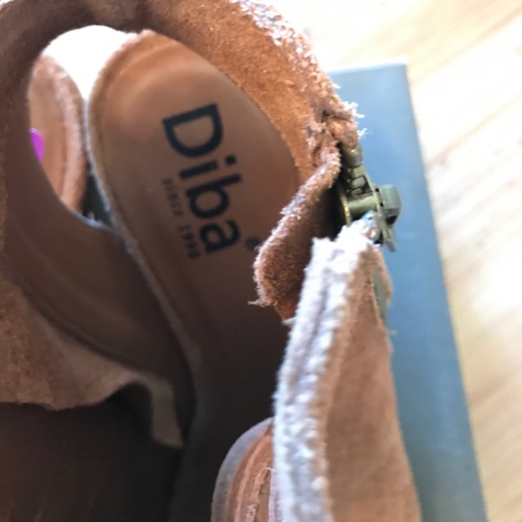 ✨NEW✨Diba | Chestnut Peep Toe Wedge Heels - Picture 3 of 8