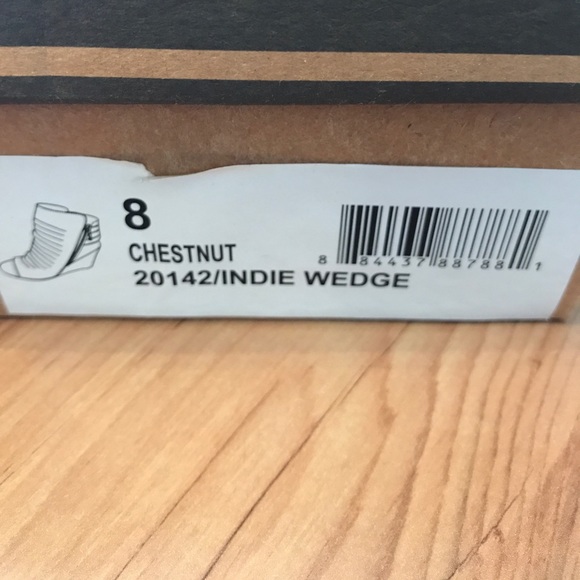 ✨NEW✨Diba | Chestnut Peep Toe Wedge Heels - Picture 7 of 8