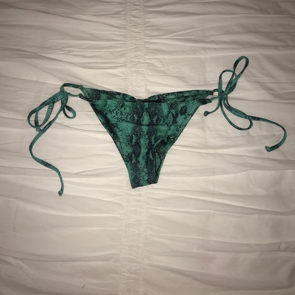 green snakeskin bikini