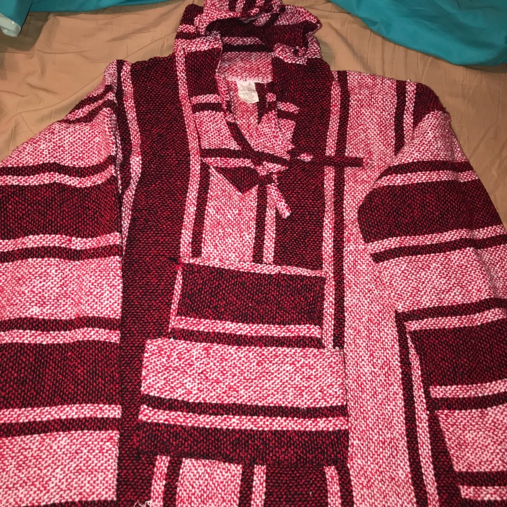 Baja knit hoodie pullover