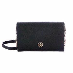 Tory Burch Robinson Chain Wallet (Cross Body)