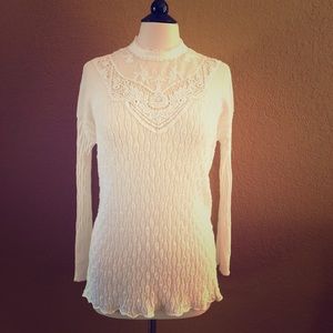 Lace and Knit Free People Sweater