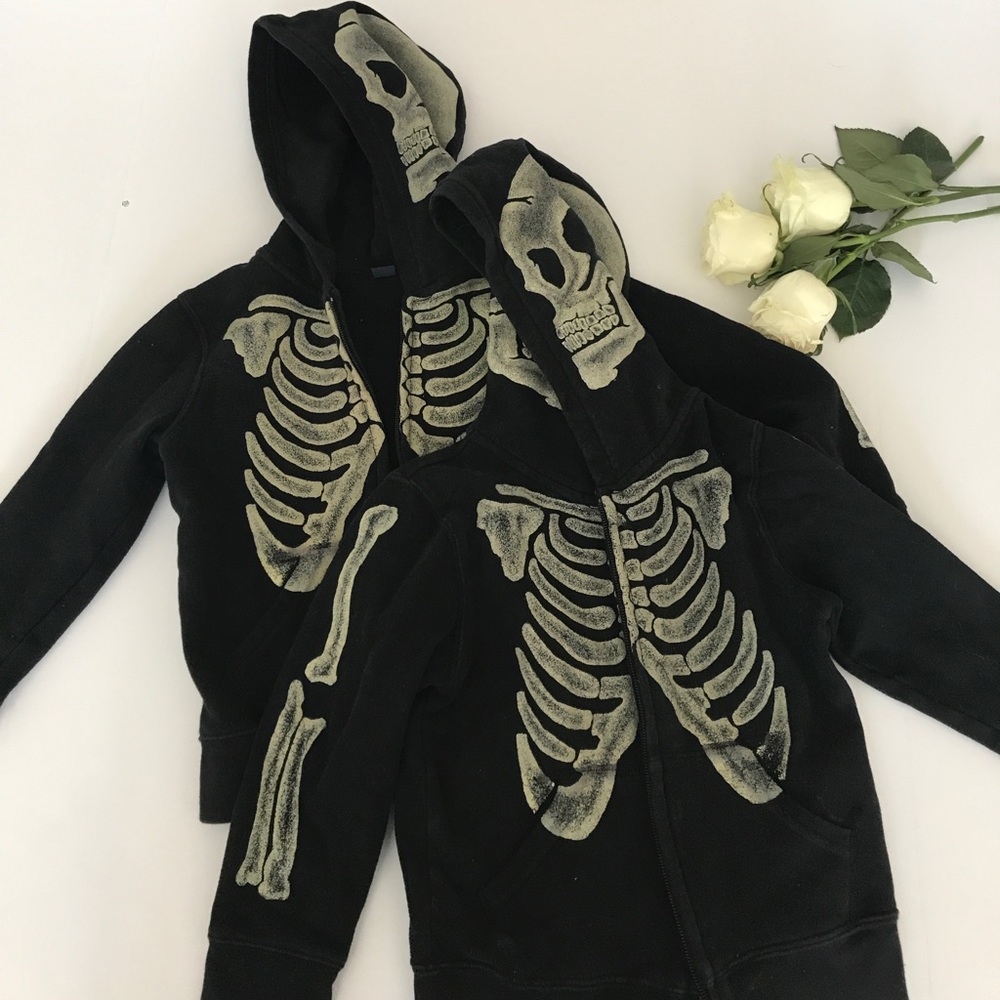 Gap boys skeleton hoodie , glow in the dark