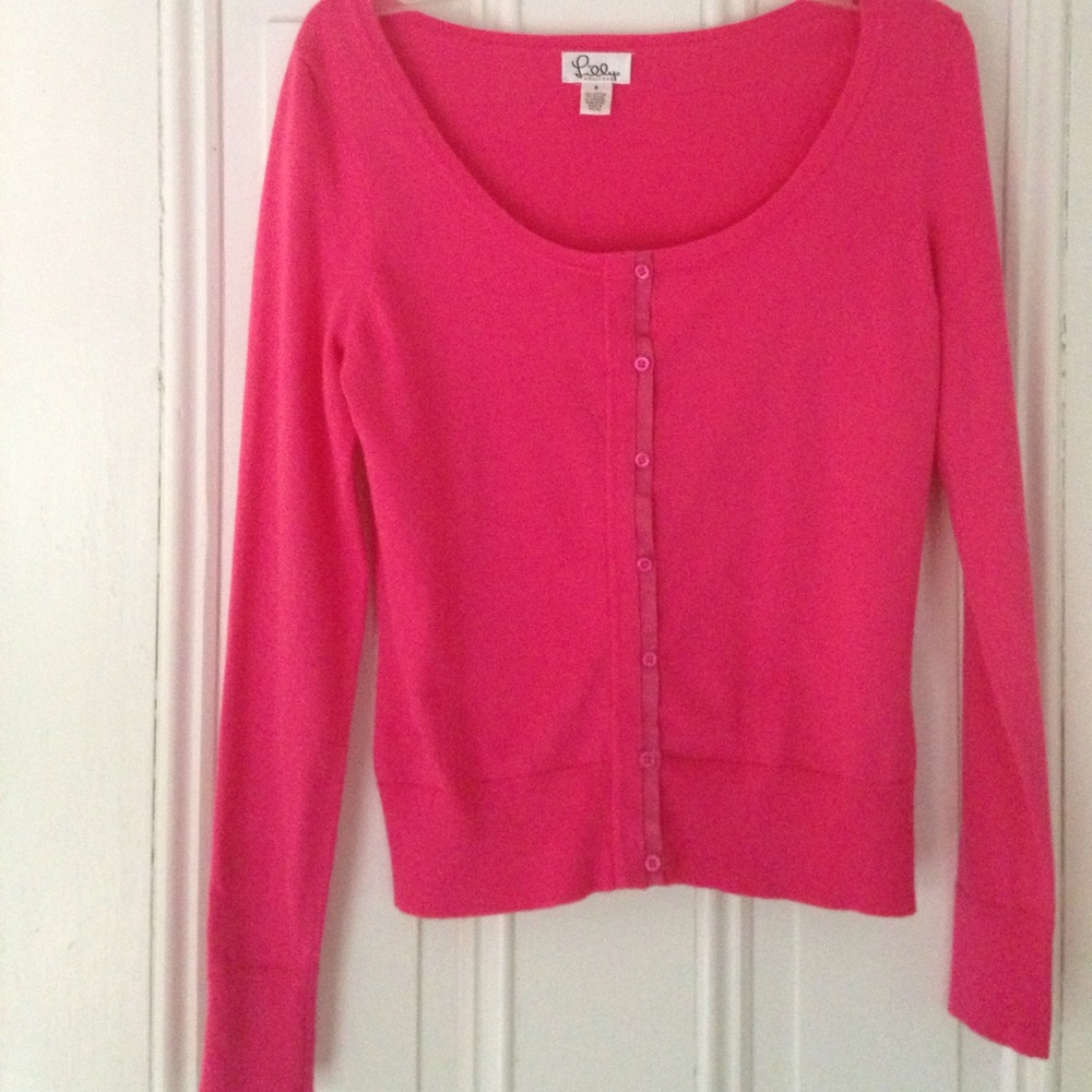 Lilly Pulitzer ribbon cartigan sweater