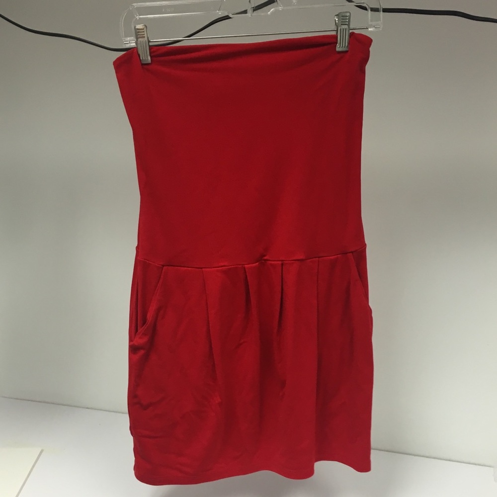 Susana Monaco Red Strapless Dress (M)