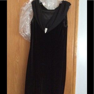 Cold water Creek black velvet dress