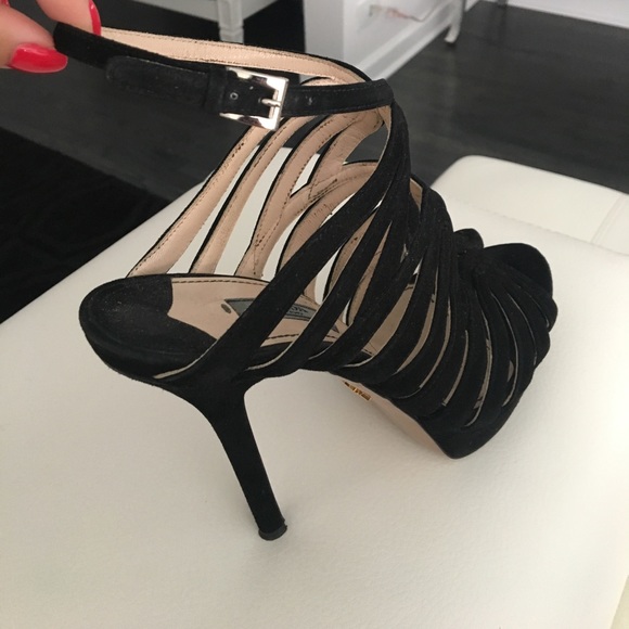 Prada Suede Caged Sandals - Picture 3 of 6