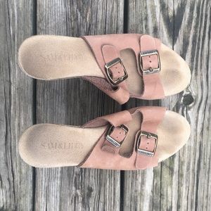 Wedge sandals (leather)
