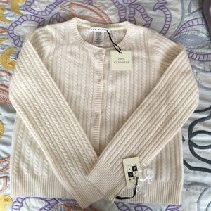 Girls cashmere off white sweater.