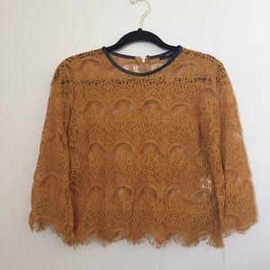 Mustard Lace top.