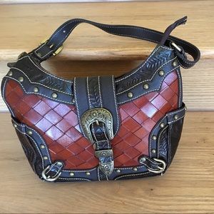 American West Belt-Buckle Satchel Bag