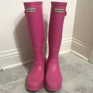 Hunter Pink Rainboots (Wellington Tall)