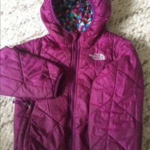 Fully reversible Northface winter girls coat