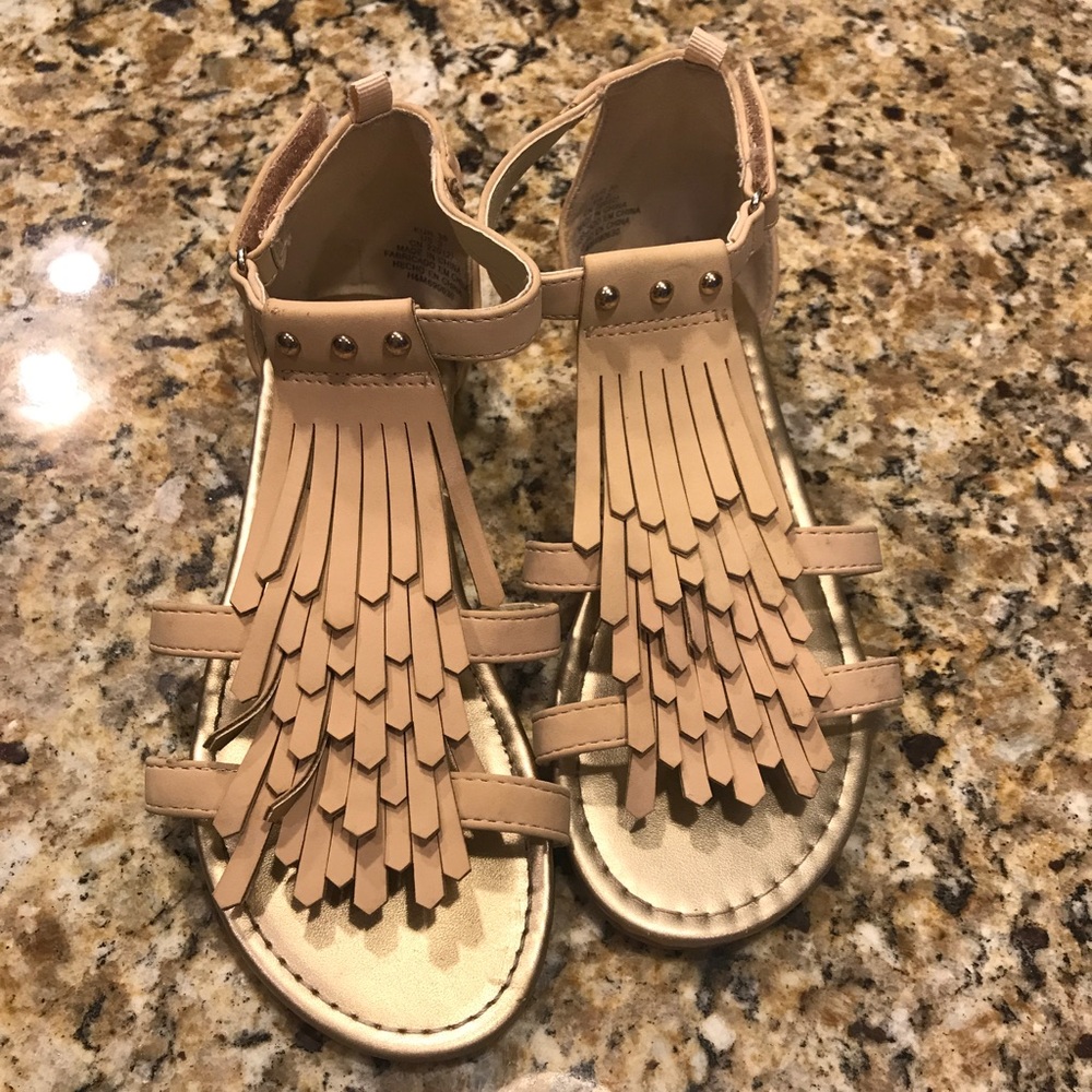 Girls H&M Fringe Sandals SZ 3.